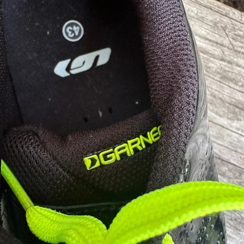 Louis Garneau LGS Cycling Shoes Black & Neon Yellow Road Bike EU 42/43‎ US Sz 9